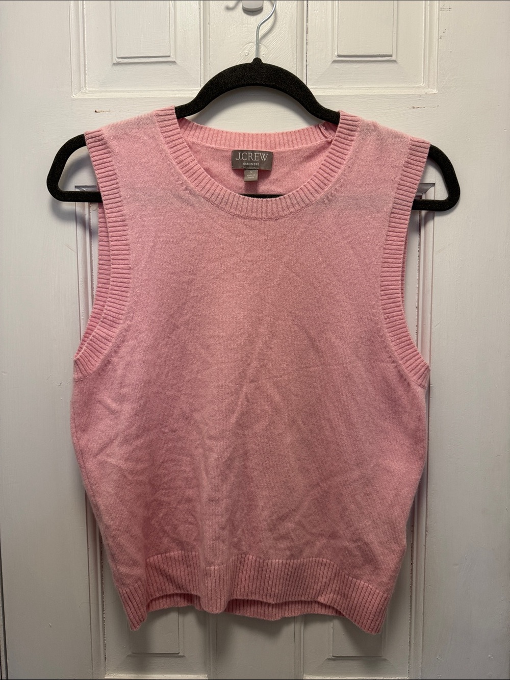 J. Crew Pink Cashmere Sleeveless Sweater Vest